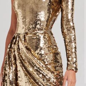 CELINA GOLD DRESS
